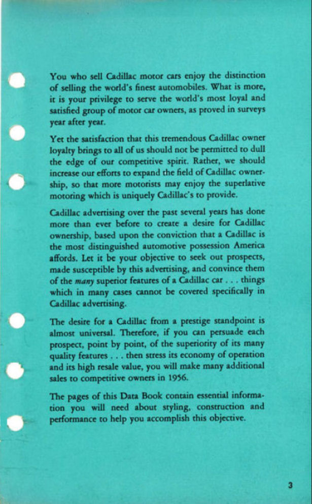 1956 Cadillac Salesmans Data Book Page 96